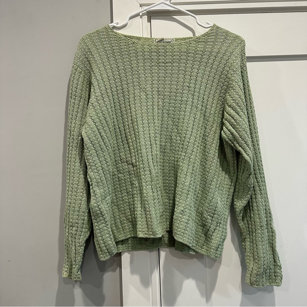 Vintage L.L. Bean Green Knit Sweater